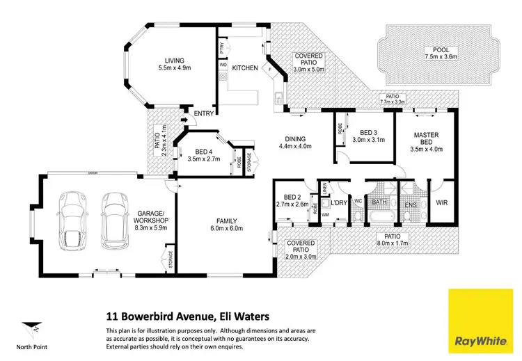 Floorplan of Homely house listing, 11 Bowerbird Avenue, Eli Waters QLD 4655