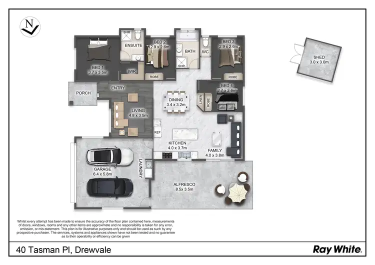 Floorplan of Homely house listing, 40 Tasman Place, Drewvale QLD 4116