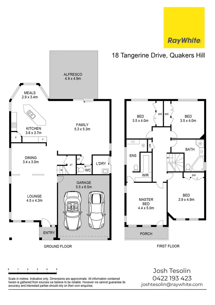 Floorplan of Homely house listing, 18 Tangerine Drive, Quakers Hill NSW 2763