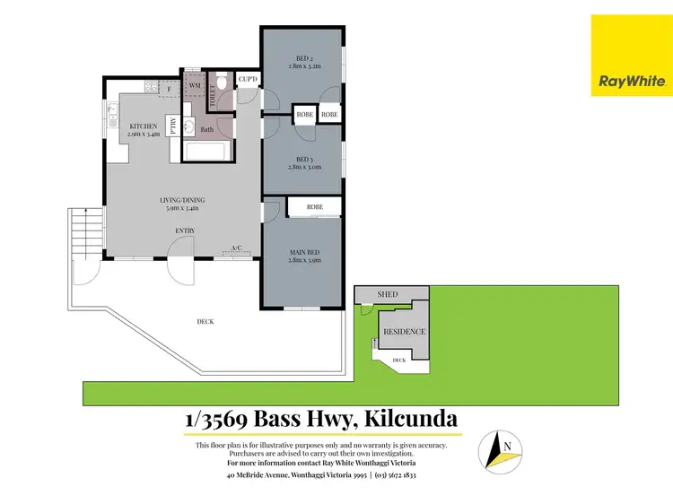 Floorplan of Homely house listing, 1/3569 Bass Highway, Kilcunda VIC 3995