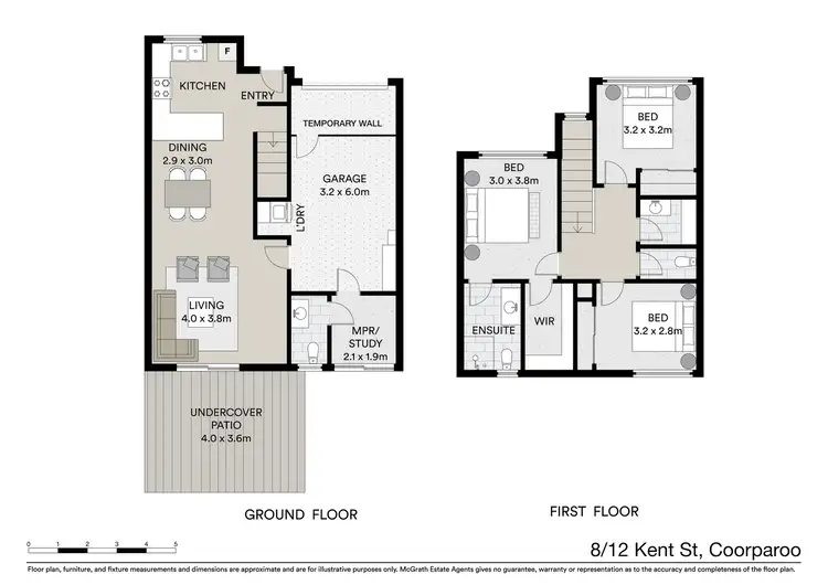 Floorplan of Homely townhouse listing, 8/12 Kent Street, Coorparoo QLD 4151