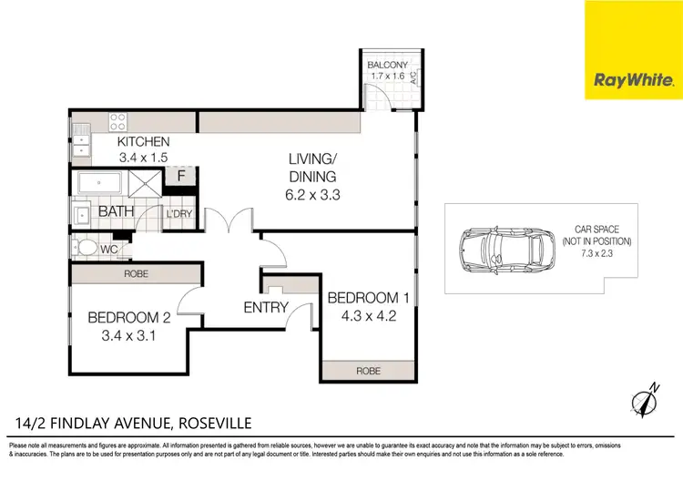 Floorplan of Homely unit listing, 14/2 Findlay Avenue, Roseville NSW 2069