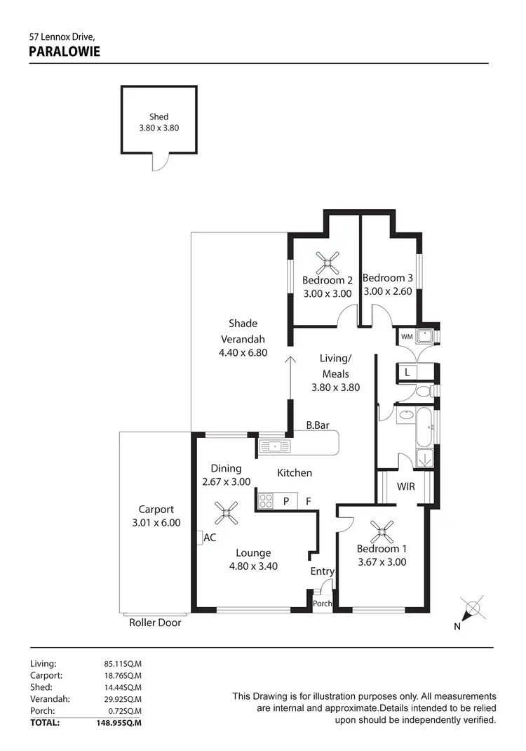 Floorplan of Homely house listing, 57 Lennox Drive, Paralowie SA 5108