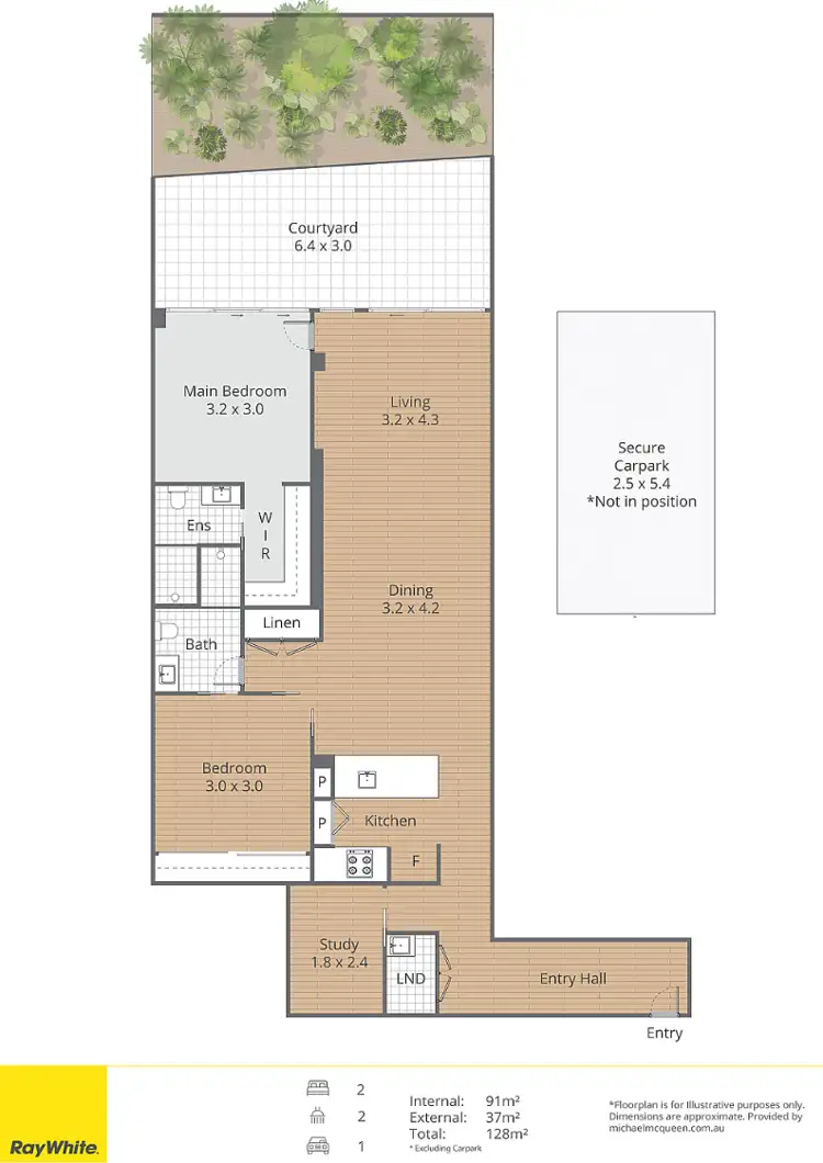 Floorplan of Homely apartment listing, 107/60 Doggett Street, Newstead QLD 4006