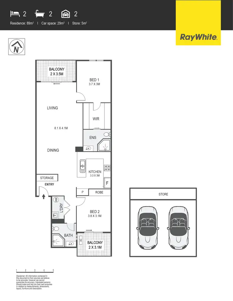 Floorplan of Homely apartment listing, 9A/21 Beissel Street, Belconnen ACT 2617