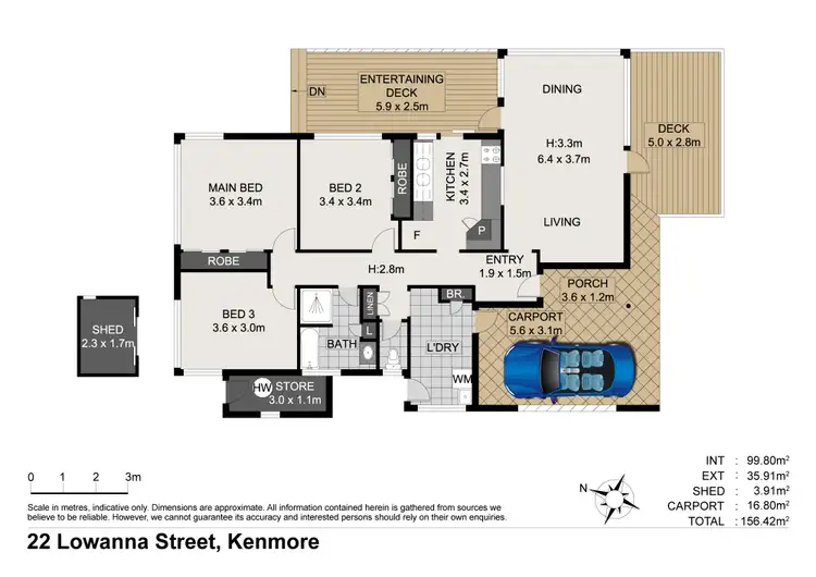 Floorplan of Homely house listing, 22 Lowanna Street, Kenmore QLD 4069