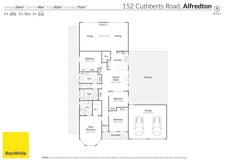 Floorplan of Homely house listing, 152 Cuthberts Road, Alfredton VIC 3350