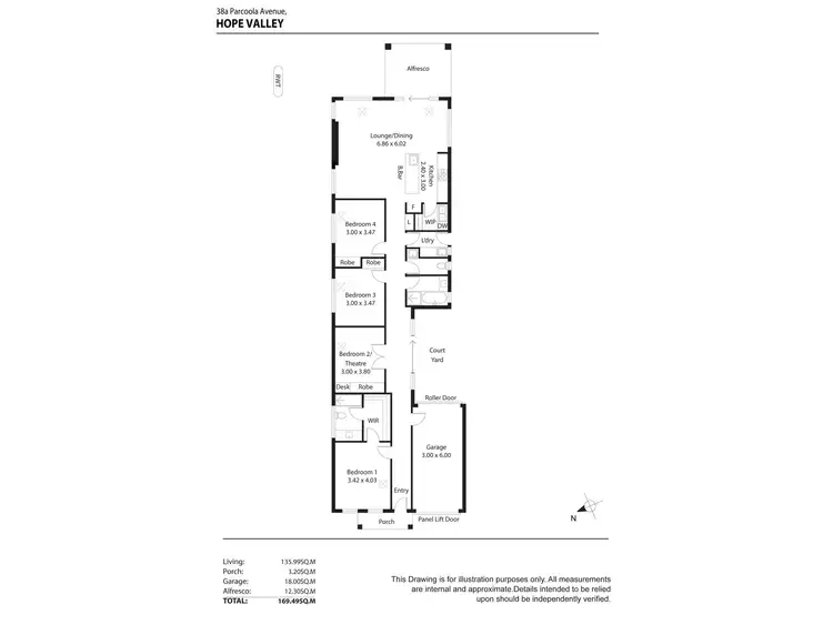 Floorplan of Homely house listing, 38A Parcoola Avenue, Hope Valley SA 5090