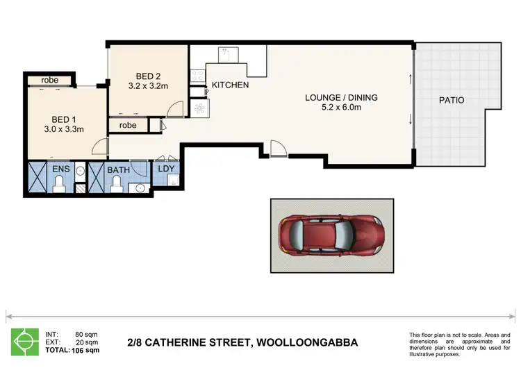 Floorplan of Homely apartment listing, 2/8 Catherine Street, Woolloongabba QLD 4102