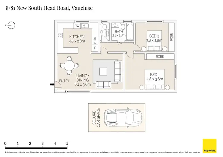 Floorplan of Homely apartment listing, 8/81 New South Head Road, Vaucluse NSW 2030