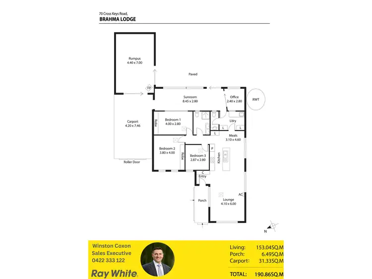Floorplan of Homely house listing, 70 Cross Keys Road, Brahma Lodge SA 5109