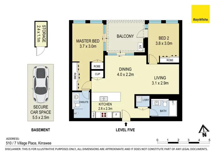 Floorplan of Homely apartment listing, 510/7 Village Place, Kirrawee NSW 2232