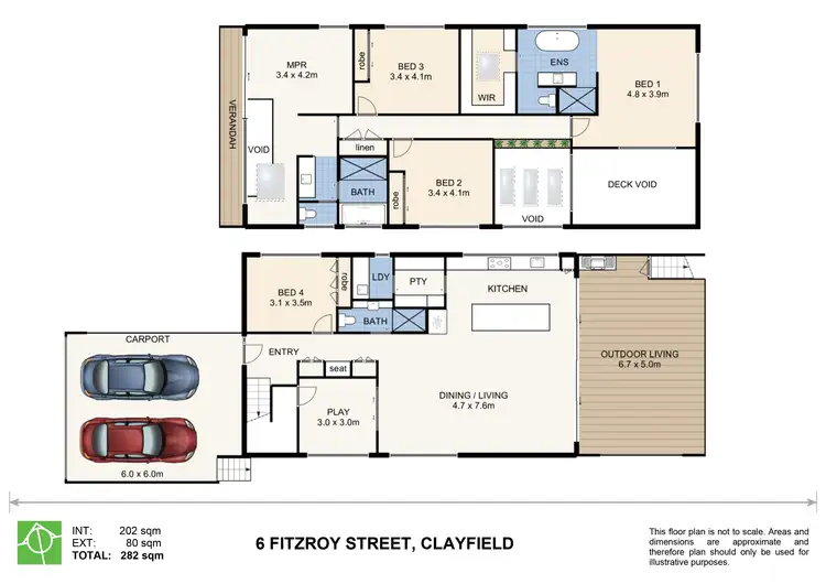 Floorplan of Homely house listing, 6 Fitzroy Street, Clayfield QLD 4011