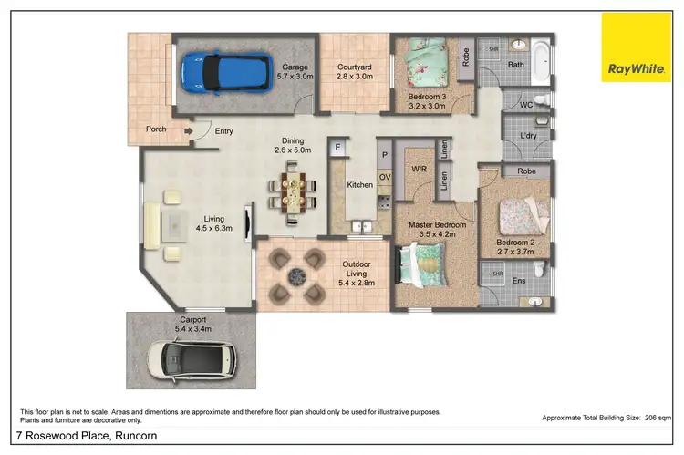 Floorplan of Homely house listing, 7 Rosewood Place, Runcorn QLD 4113
