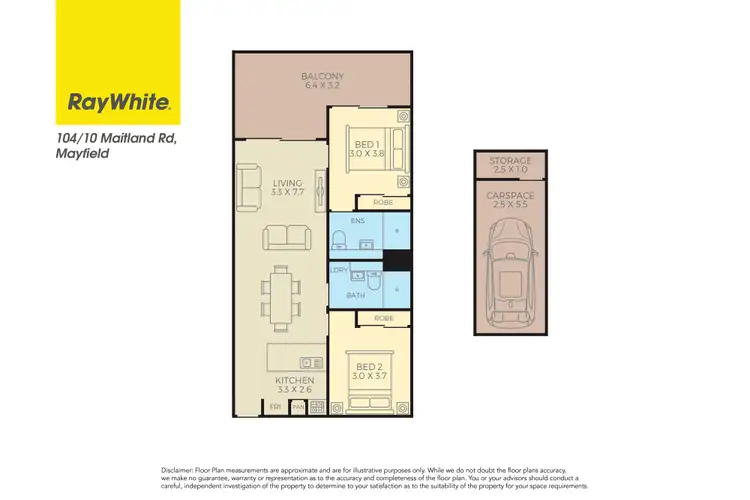 Floorplan of Homely unit listing, 104/10 Maitland Road, Mayfield NSW 2304