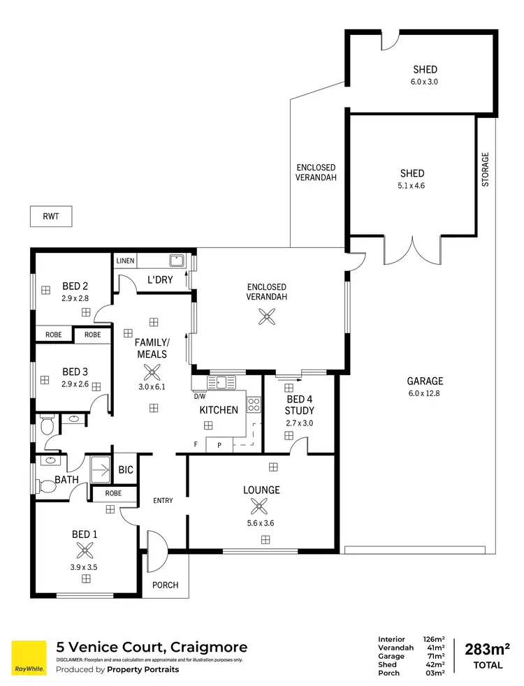 Floorplan of Homely house listing, 5 Venice Court, Craigmore SA 5114