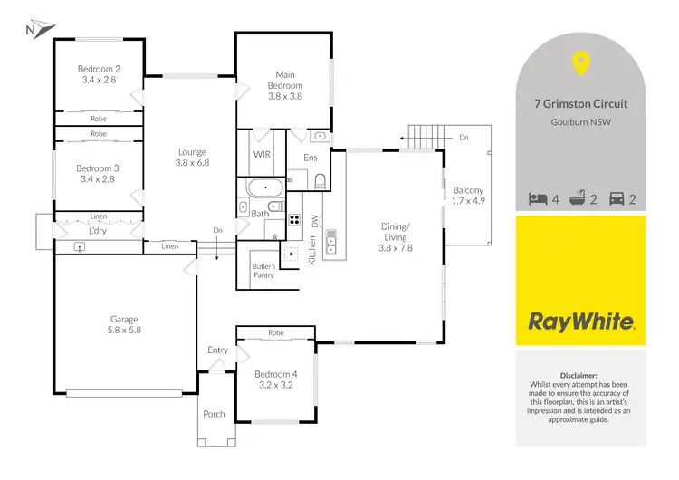 Floorplan of Homely house listing, 7 Grimston Circuit, Goulburn NSW 2580