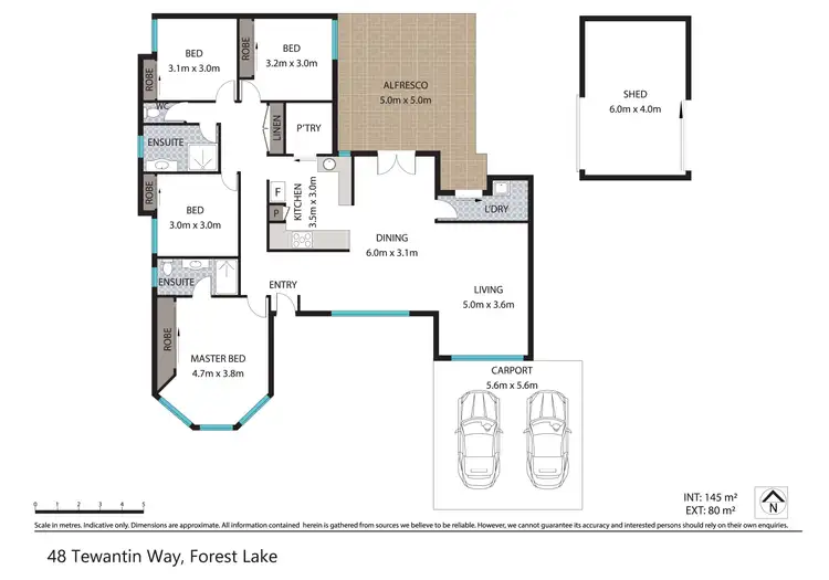 Floorplan of Homely house listing, 48 Tewantin Way, Forest Lake QLD 4078