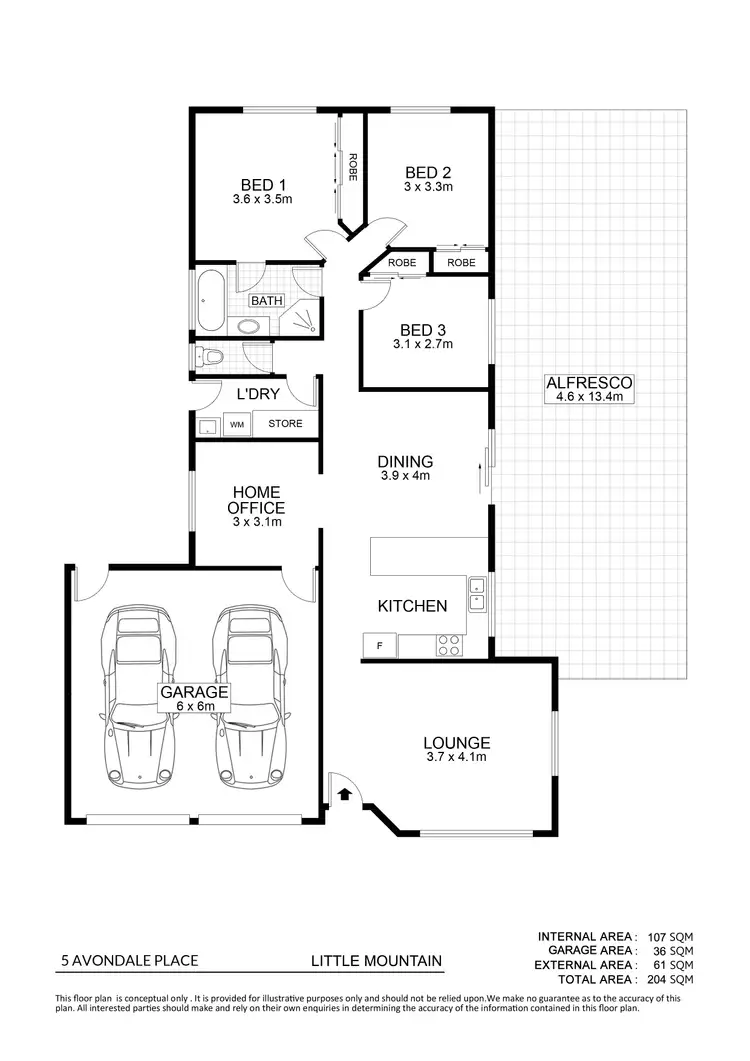 Floorplan of Homely house listing, 5 Avondale Place, Little Mountain QLD 4551