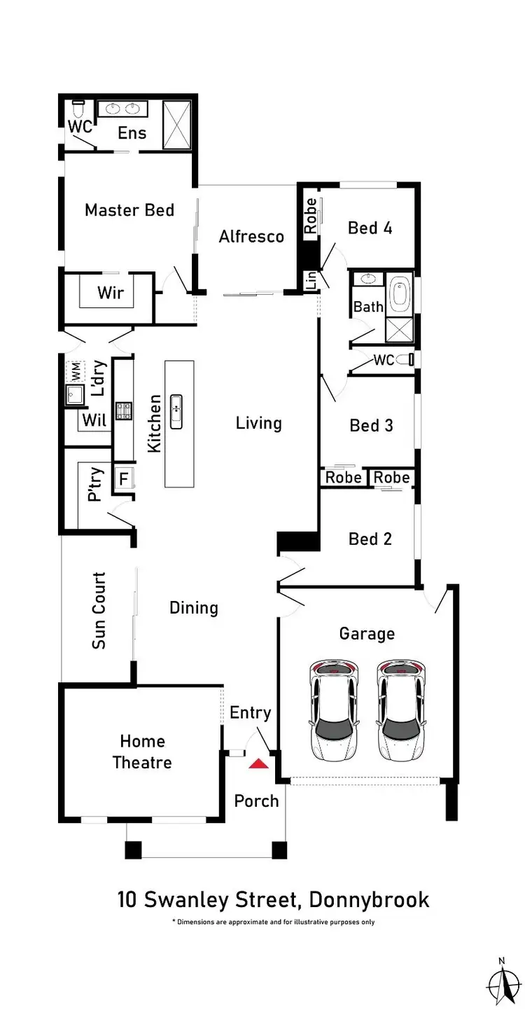 Floorplan of Homely house listing, 10 Swanley Street, Donnybrook VIC 3064