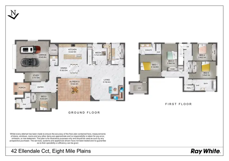 Floorplan of Homely house listing, 42 Ellendale Circuit, Eight Mile Plains QLD 4113
