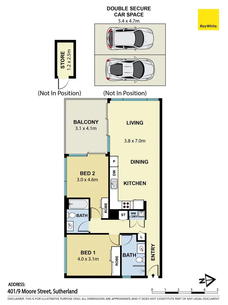 Floorplan of Homely apartment listing, 401/9 Moore Street, Sutherland NSW 2232