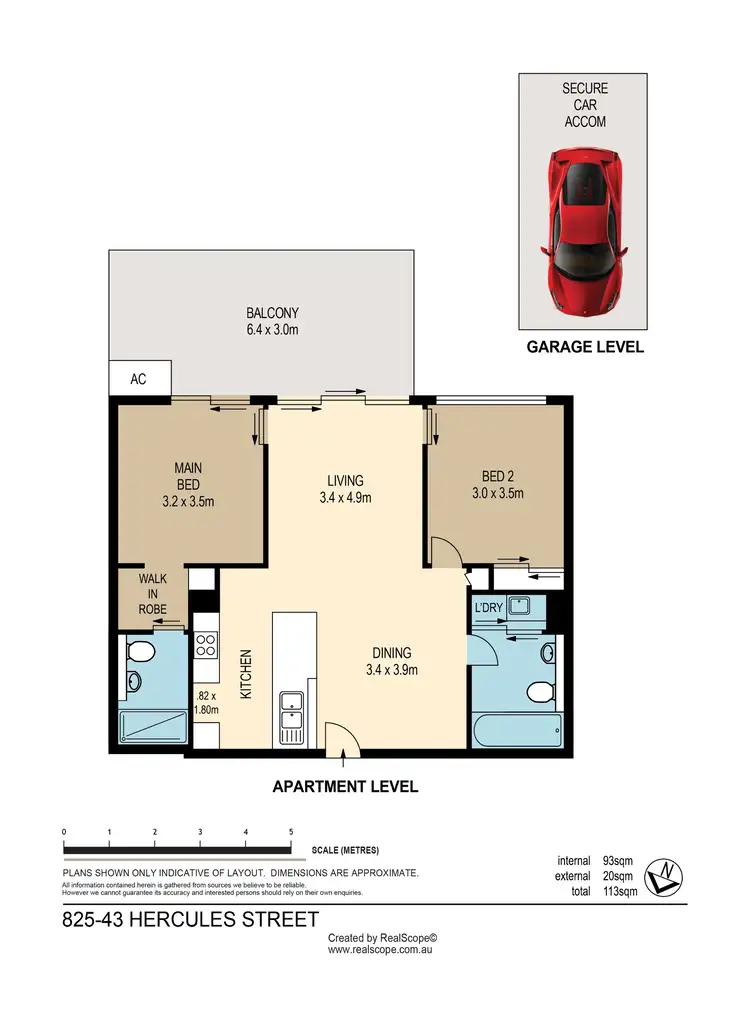 Floorplan of Homely unit listing, 825/43 Hercules Street, Hamilton QLD 4007