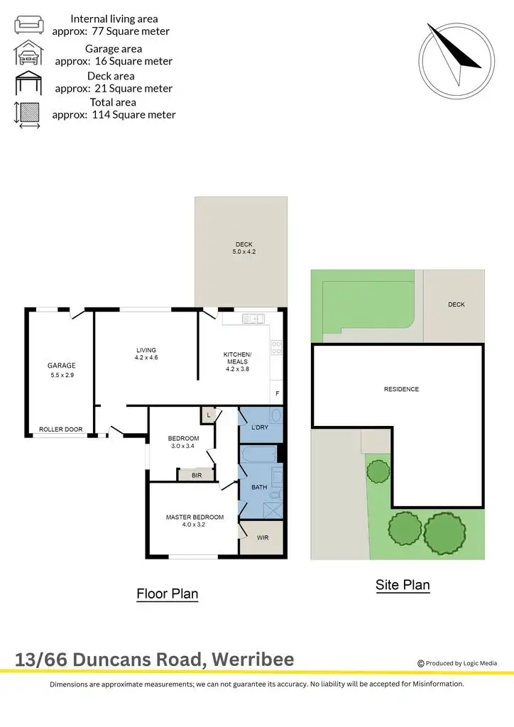 Floorplan of Homely unit listing, 13/66 Duncans Road, Werribee VIC 3030