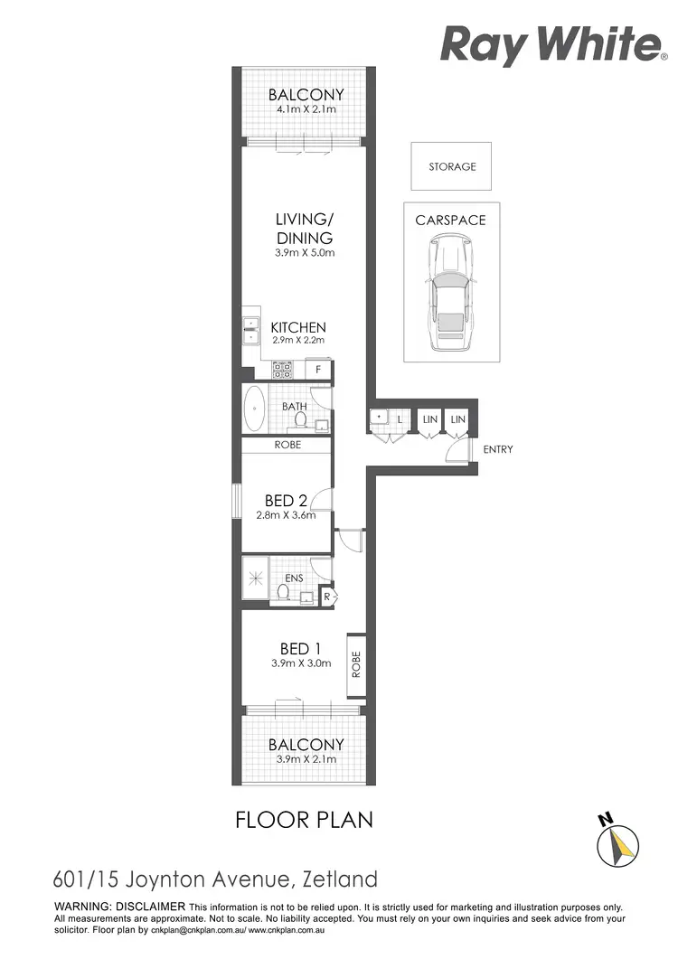 Floorplan of Homely apartment listing, 601/15 Joynton Avenue, Zetland NSW 2017