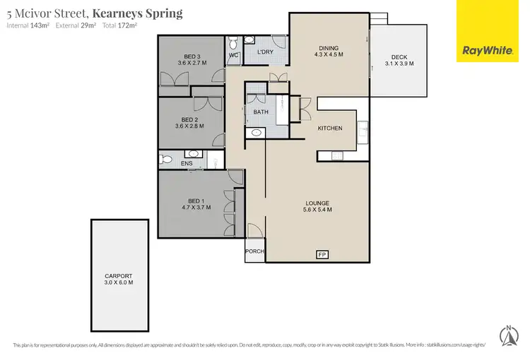 Floorplan of Homely house listing, 5 Mcivor Street, Kearneys Spring QLD 4350