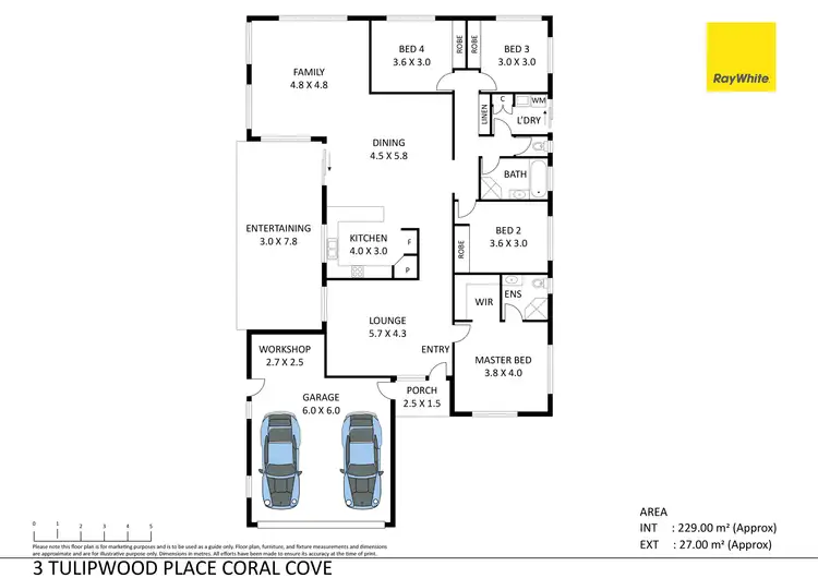 Floorplan of Homely house listing, 3 Tulipwood Place, Coral Cove QLD 4670
