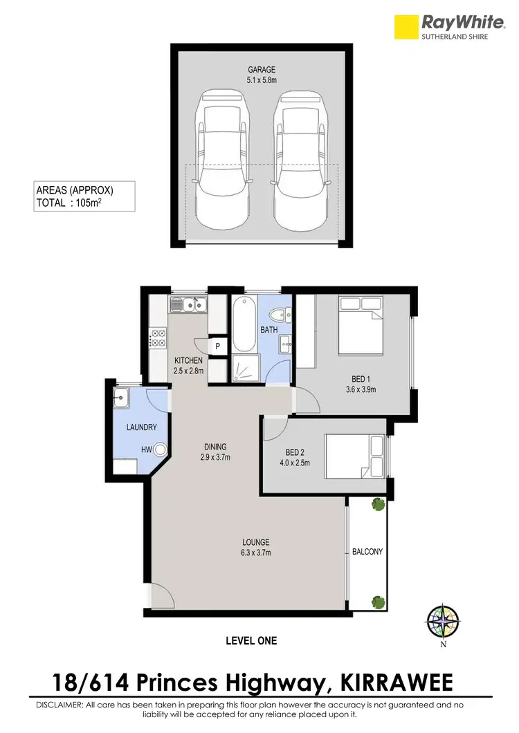 Floorplan of Homely apartment listing, 18/614 Princes Highway, Kirrawee NSW 2232