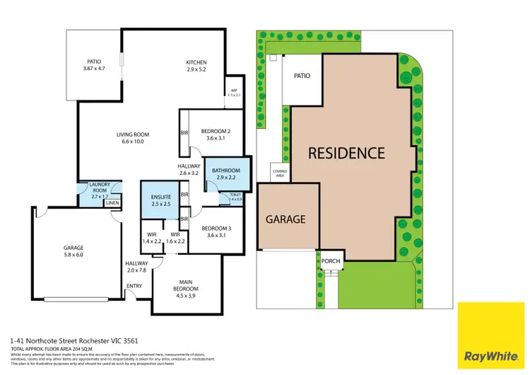 Floorplan of Homely unit listing, 1/41 Northcote Street, Rochester VIC 3561