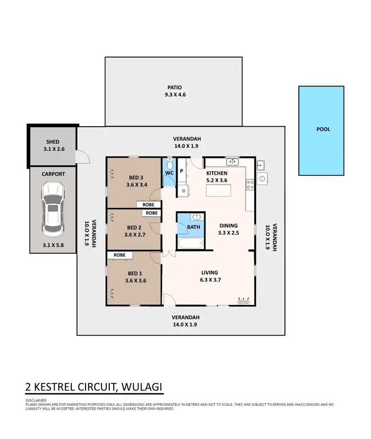 Floorplan of Homely house listing, 2 Kestrel Circuit, Wulagi NT 812