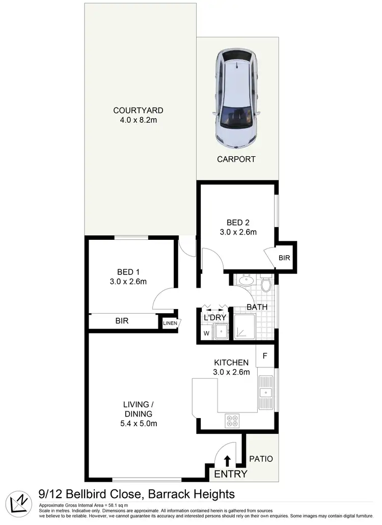 Floorplan of Homely villa listing, 9/12 Bellbird Close, Barrack Heights NSW 2528