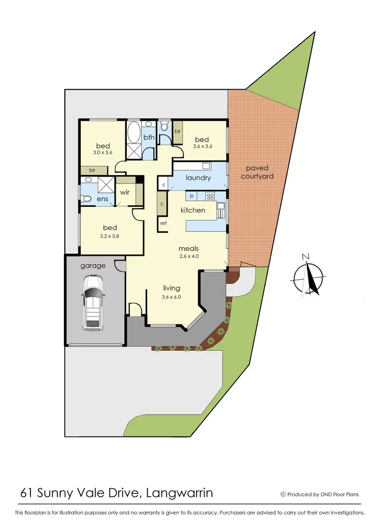 Floorplan of Homely house listing, 61 Sunny Vale Drive, Langwarrin VIC 3910