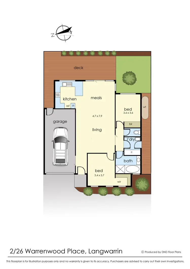 Floorplan of Homely unit listing, 2/26 Warrenwood Place, Langwarrin VIC 3910