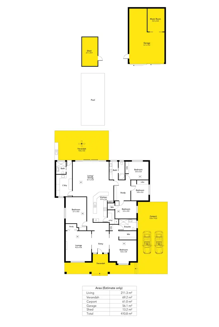 Floorplan of Homely house listing, 10 Stirling Street, Tusmore SA 5065
