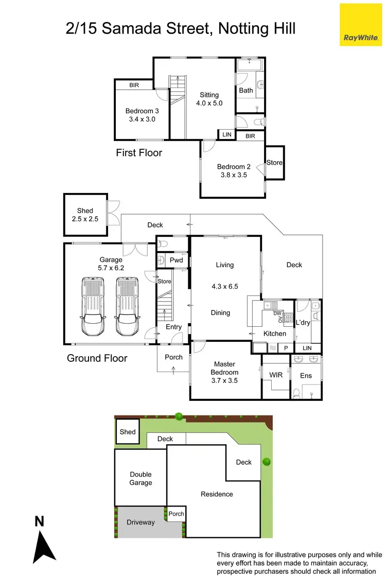 Floorplan of Homely townhouse listing, 2/15 Samada Street, Notting Hill VIC 3168