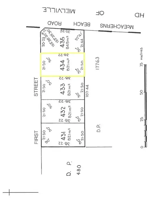 Floorplan of Homely land listing, LOT 434, No 3 First Street, Port Moorowie SA 5576