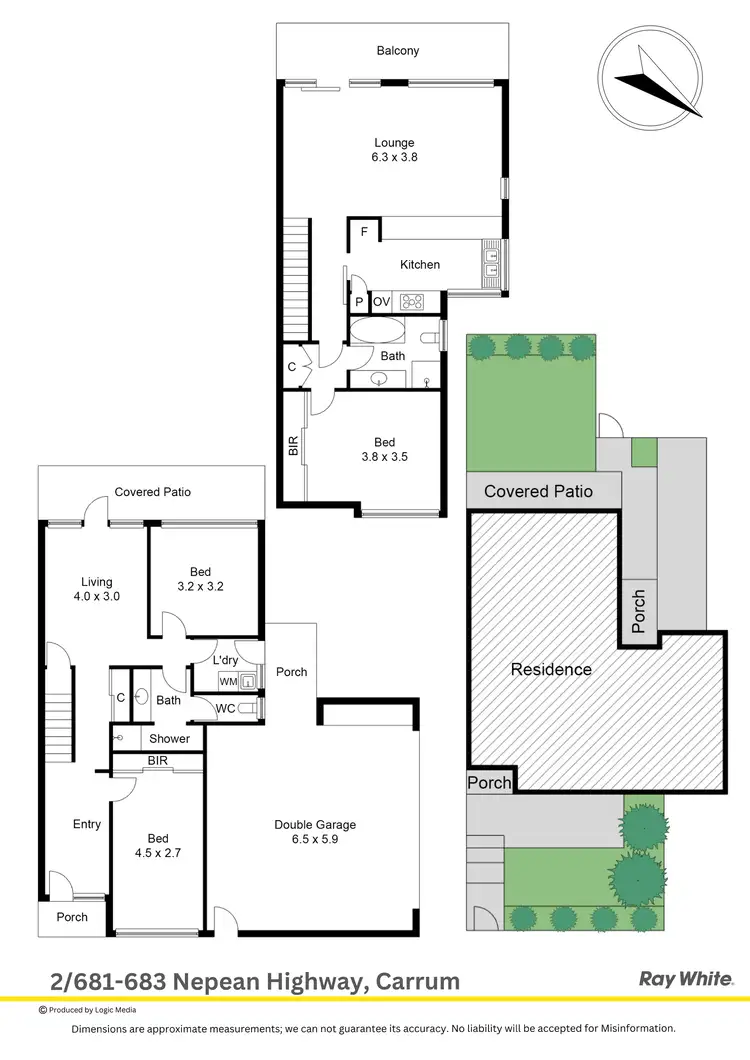 Floorplan of Homely townhouse listing, 2/681-683 Nepean Highway, Carrum VIC 3197