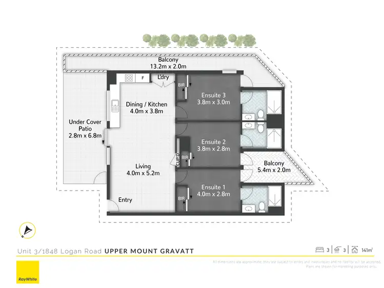 Floorplan of Homely apartment listing, 3/1848 Logan Road, Upper Mount Gravatt QLD 4122