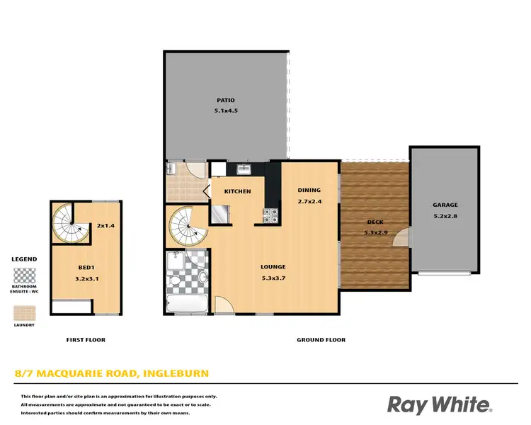 Floorplan of Homely townhouse listing, 8/7 Macquarie Road, Ingleburn NSW 2565