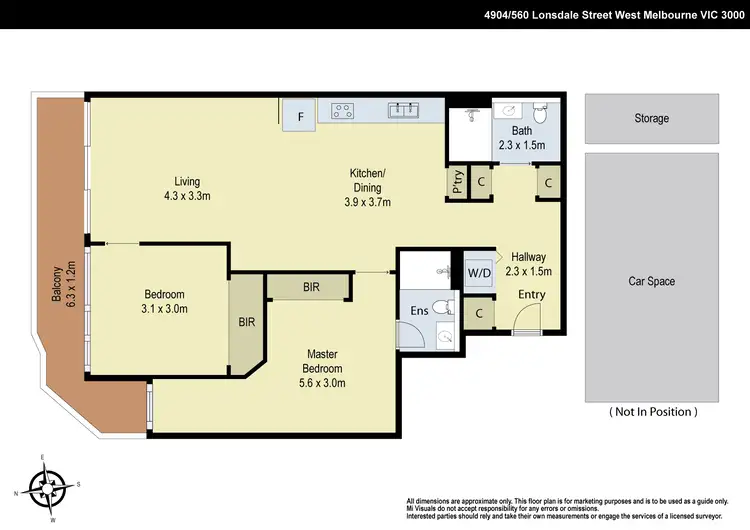 Floorplan of Homely apartment listing, 4904/560 Lonsdale Street, Melbourne VIC 3000