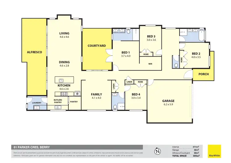 Floorplan of Homely house listing, 61 Parker Crescent, Berry NSW 2535