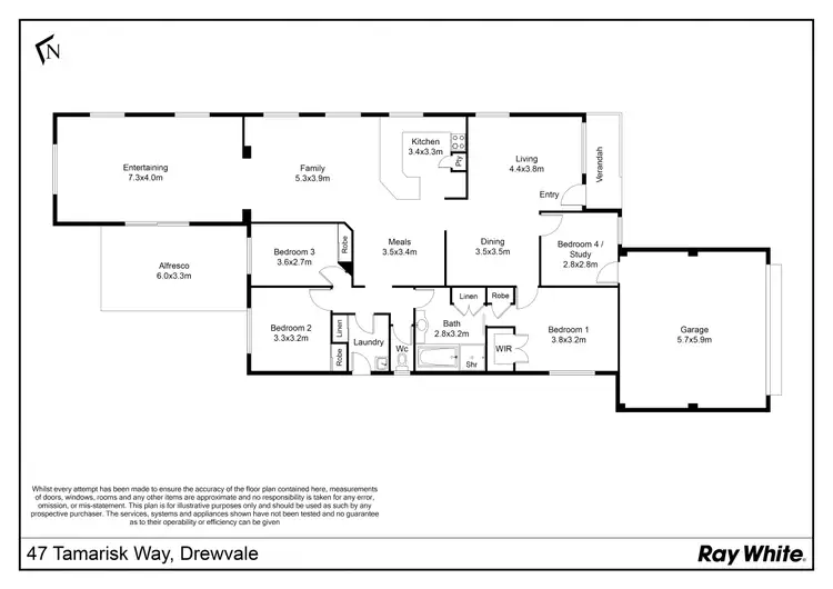 Floorplan of Homely house listing, 47 Tamarisk Way, Drewvale QLD 4116