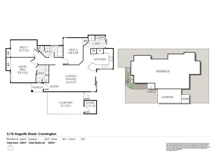 Floorplan of Homely unit listing, 5/18 Hogarth Street, Cannington WA 6107