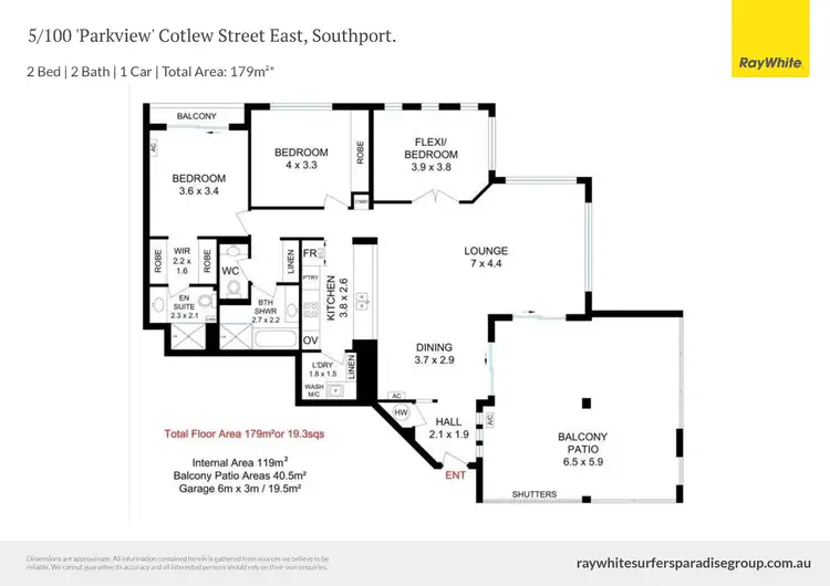 Floorplan of Homely apartment listing, 5/100 'Parkview' Cotlew Street East, Southport QLD 4215