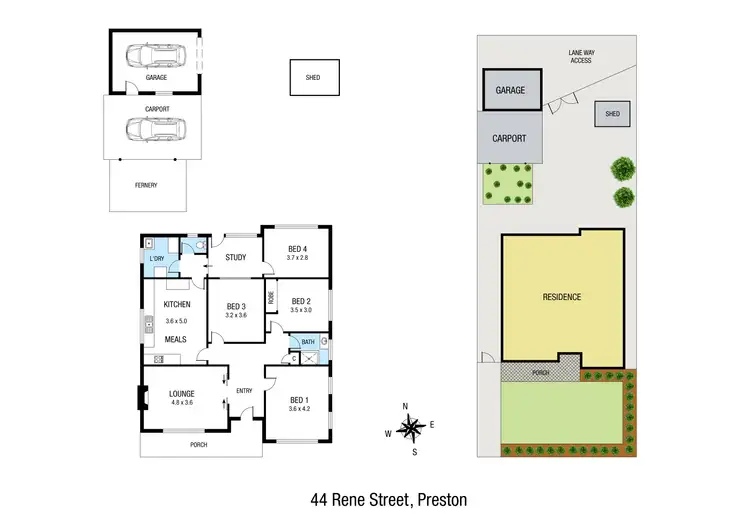 Floorplan of Homely house listing, 44 Rene Street, Preston VIC 3072