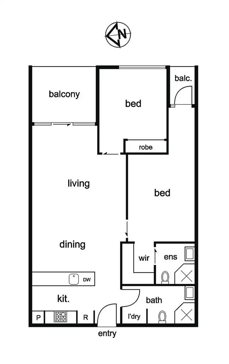 Floorplan of Homely apartment listing, 221/388 Murray Road, Preston VIC 3072